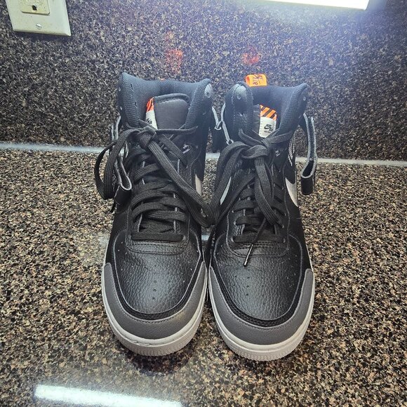 Nike Air Force 1 High Under Construction Black Leather CQ0449-001 Mens Size 9.5 - Picture 5 of 15